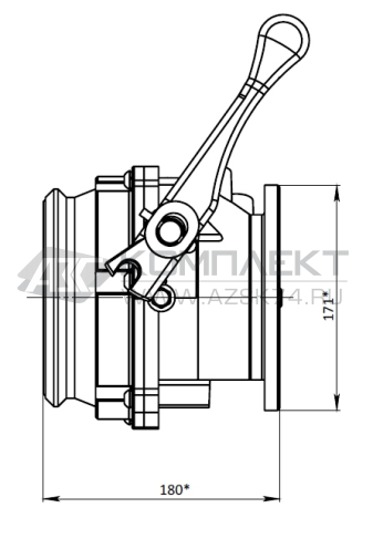 Адаптер API нижнего налива T725-AL40 