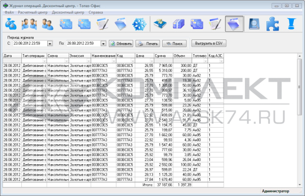 ПО "Топаз - Дисконтный центр"
